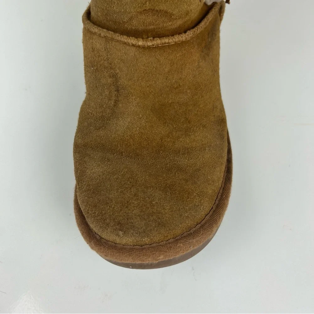 Koolaburra by Ugg Victoria tall tan suede faux fur boots girls size 2